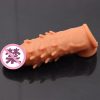 CG-28Spiked extended sleeve, granular silicone spike sleeve, crystal sleeve, thorn sleeve, couple resonance fun, adult sex products - 图片 3