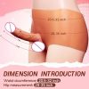 CG31 Full silicone wearable leather pants solid men's and women's wearable dildo adult fun - 图片 4