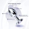 CG-11 3Size Metal Anal Plug Beginner Butt Plug Masturbation Tool S - 图片 2