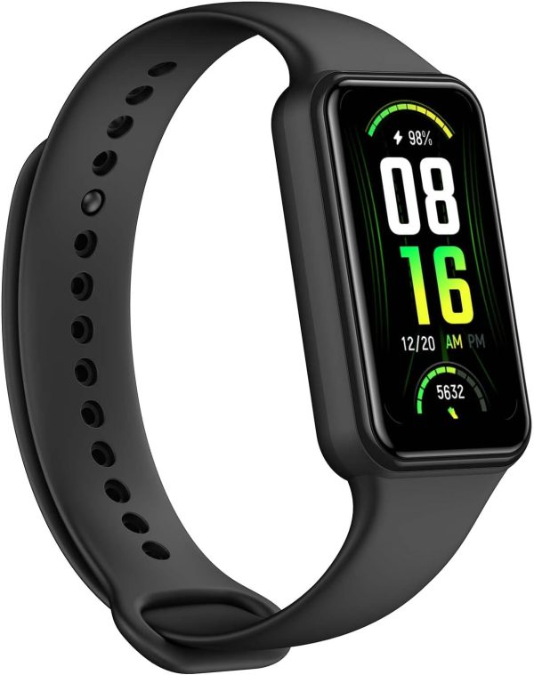 Amazfit Band 7 Fitness and Activity Trackers and Smartwatches, Heart Rate, SpO2, Sleep Analysis, Alexa Built-In, 18-Day Battery, Black