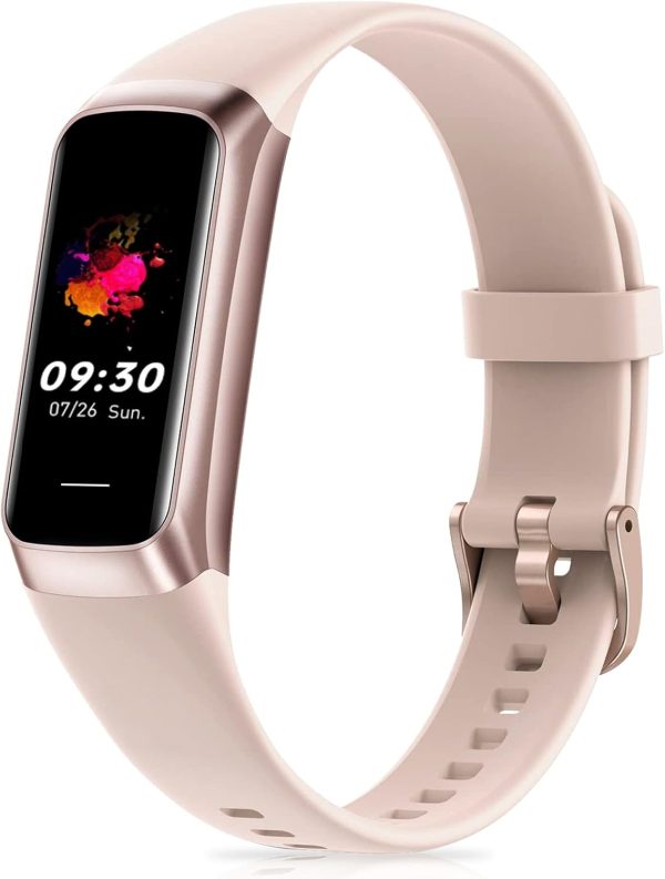 Fitness Tracker with 24/7 Heart Rate, Blood Oxygen Blood Pressure Sleep Monitor, Activity Trackers 5 ATM Waterproof,Step Calorie Counter Pedometer Health Smart Watch for Women Men Bordeaux