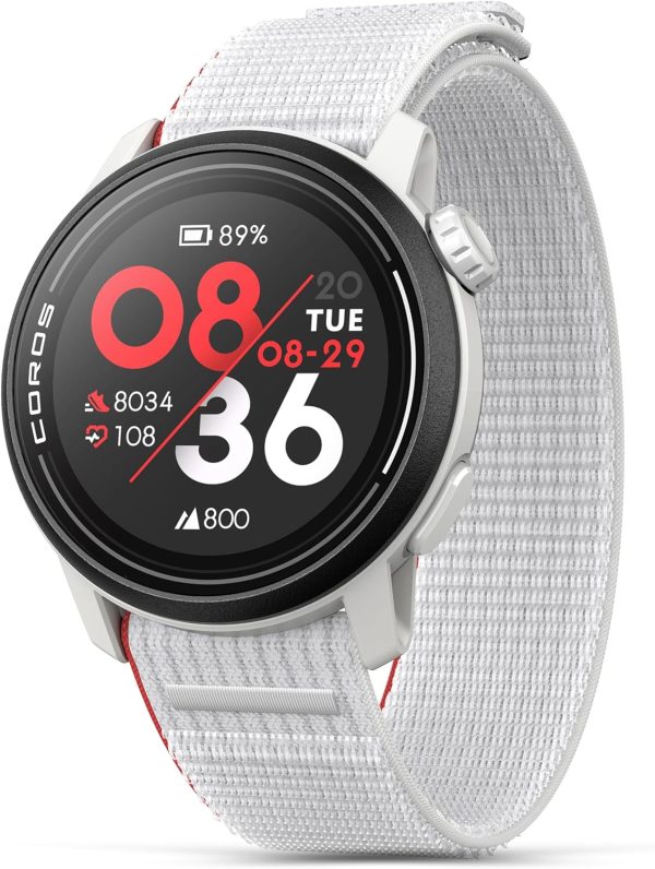 COROS PACE 3 GPS Sport Watch–Lightweight, Comfortable Running Watch, 17-Day Battery Life, Accurate GPS, Heart Rate Monitor, Navigation, Sleep Tracking, Training Plan, Run, Bike, and Ski-White Silicon